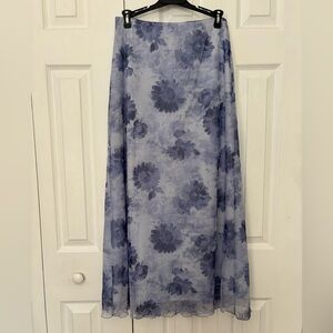 Floral Blue Women's Skirt